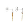 Shard Double Disk Two Tone Stud Earring