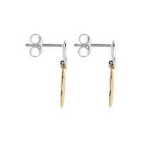 Shard Double Disk Two Tone Stud Earring