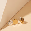 Shard Double Disk Two Tone Stud Earring