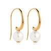 Fern Yellow Gold Pearl Earring