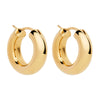 Cocoon Yellow Gold Hoop Earring