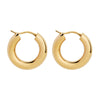 Cocoon Yellow Gold Hoop Earring