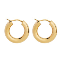 Cocoon Yellow Gold Hoop Earring