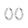 Dune Medium Silver Hoop Earring