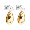 Double Pebblet Two-Tone Stud Earrings