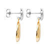 Double Pebblet Two-Tone Stud Earrings