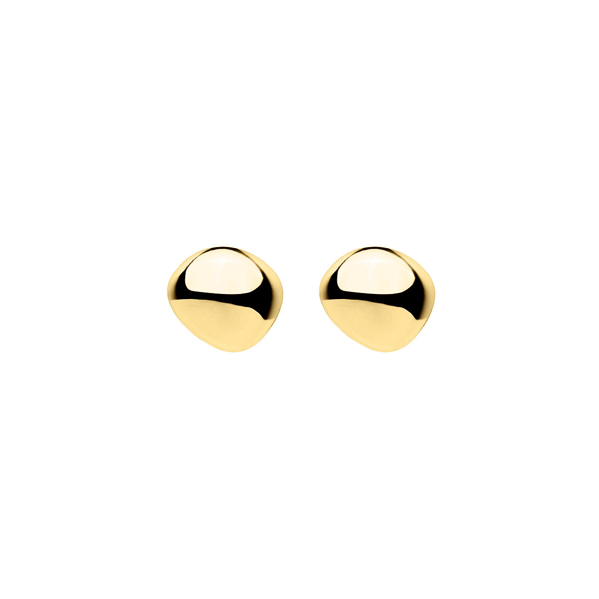 Pebblet Stud Earrings | Yellow Gold