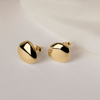 Pebblet Stud Earrings | Yellow Gold