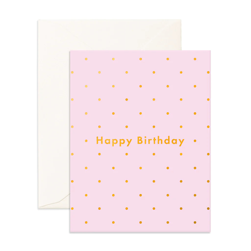 Birthday Lilac Dots Greeting Card