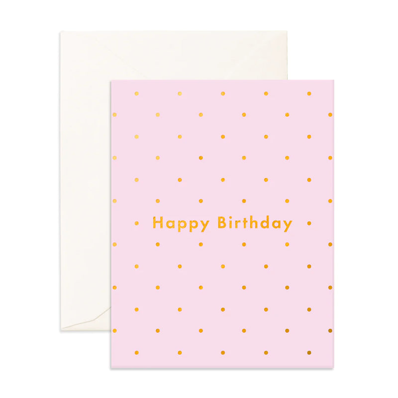 Birthday Lilac Dots Greeting Card