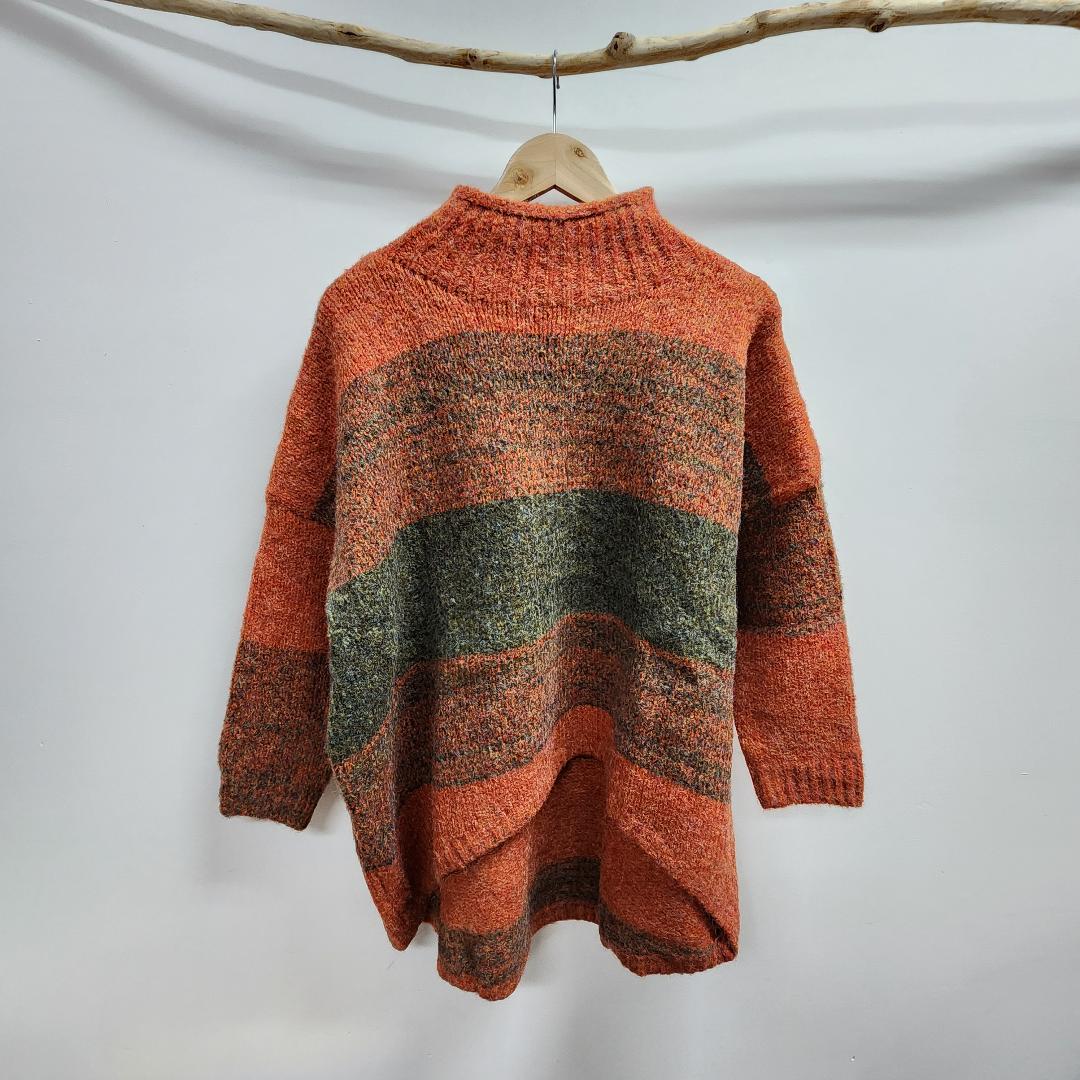 Orange Stripe Knit