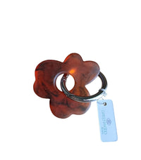 Floral Resin Keyrings | Silver