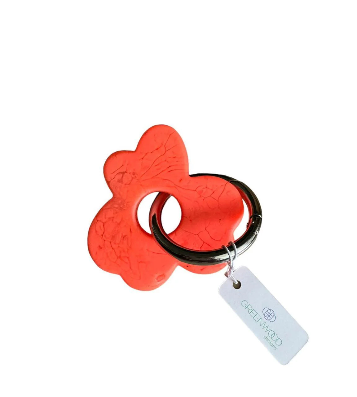 Floral Resin Keyrings | Silver