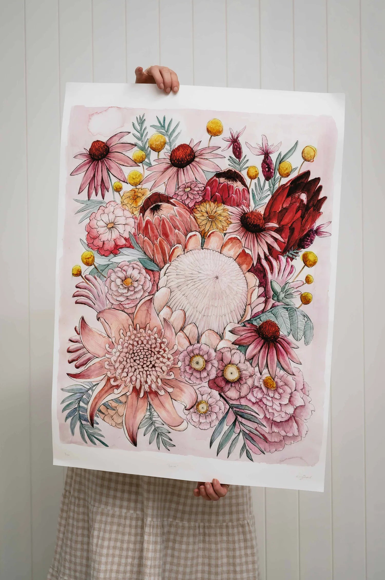 Sara Floral A3 Giclee Print