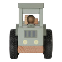 Little Farm Tractor With Trailer Wooden Baby Toy