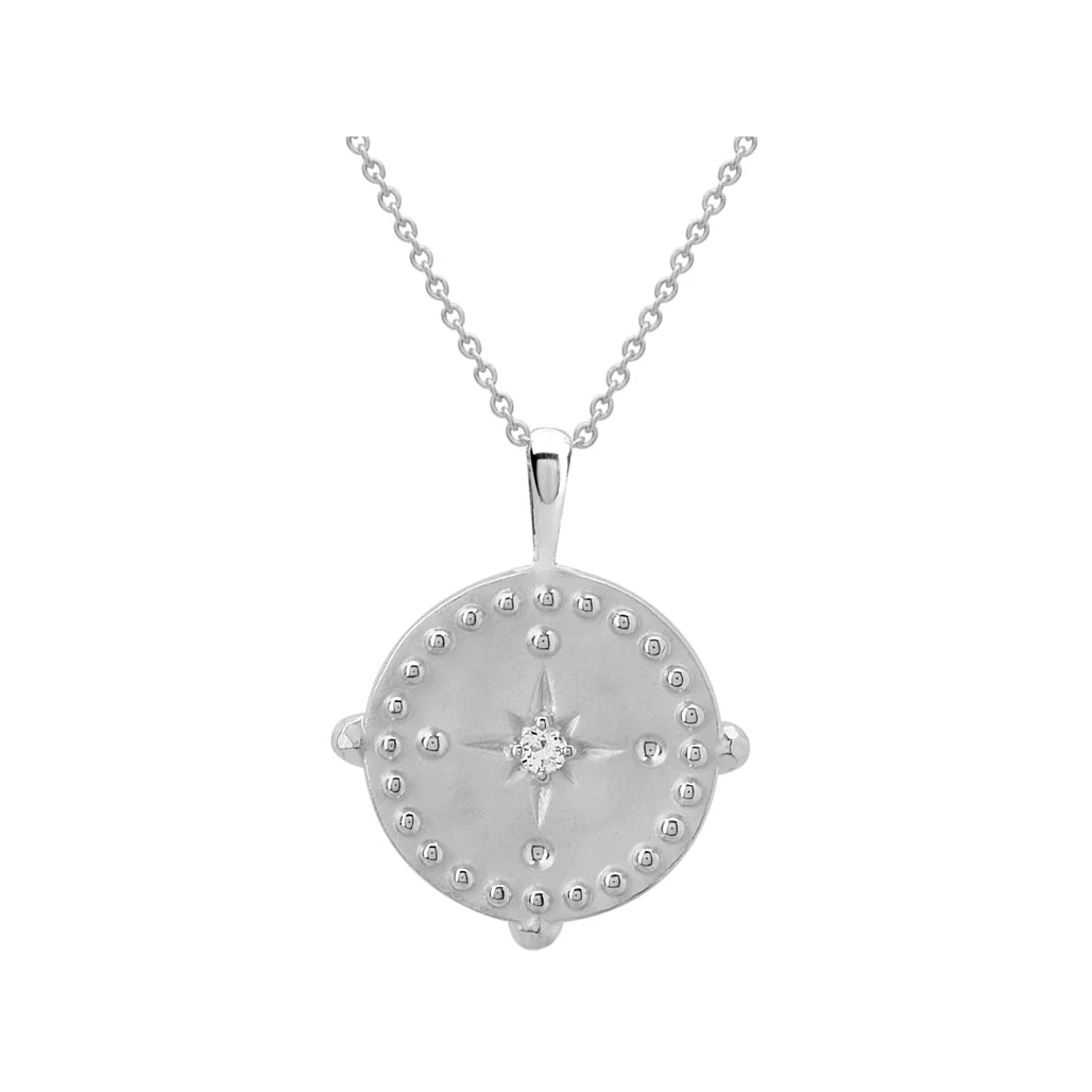 Pendant Disc Necklace | Sterling Silver