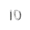 11mm Huggies | Black Spinel Sterling Silver