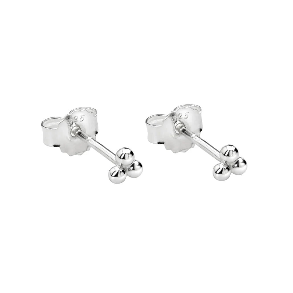 Trinity Ball Studs | Sterling Silver