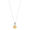 Shard Double Disk Necklace | Sil/Yell Gold