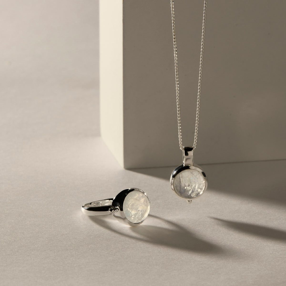 Garland Silver Moonstone Necklace