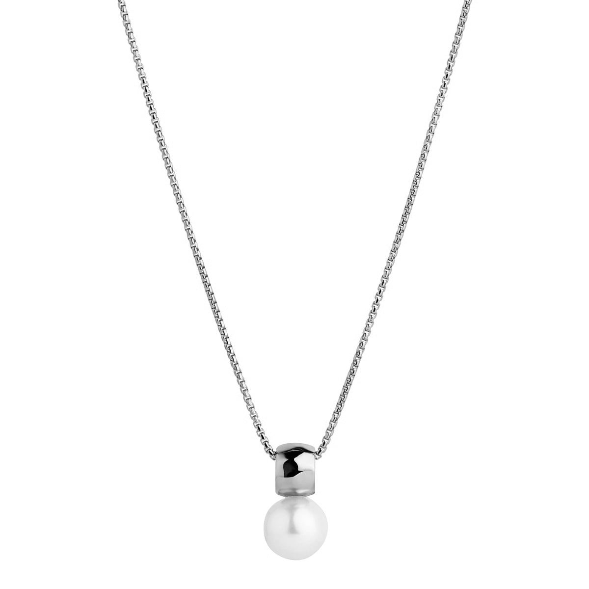 Idyll Silver Pearl Necklace 45cm