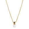 Idyll Yellow Gold Pearl Necklace 45cm