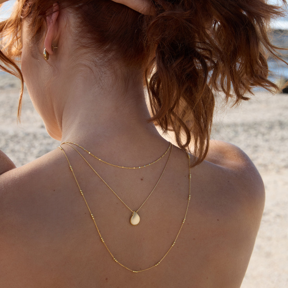 Sunshower Small Yellow Gold Necklace