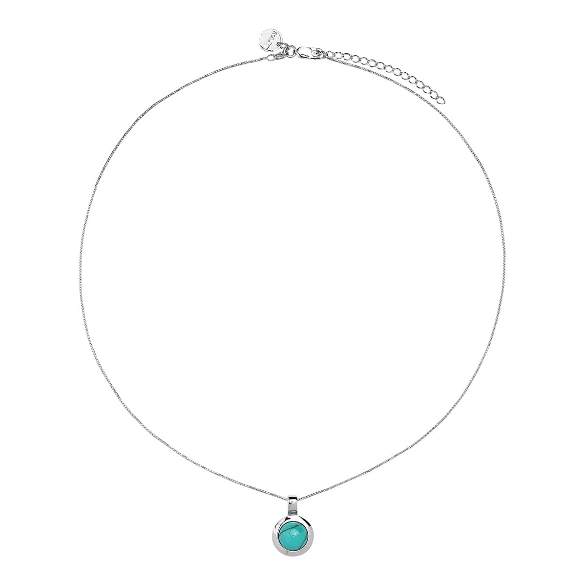 Husk Turquoise Small Necklace (45cm+ext)