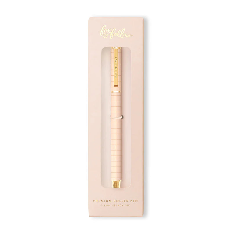 Blush Grid Rollerball Pen