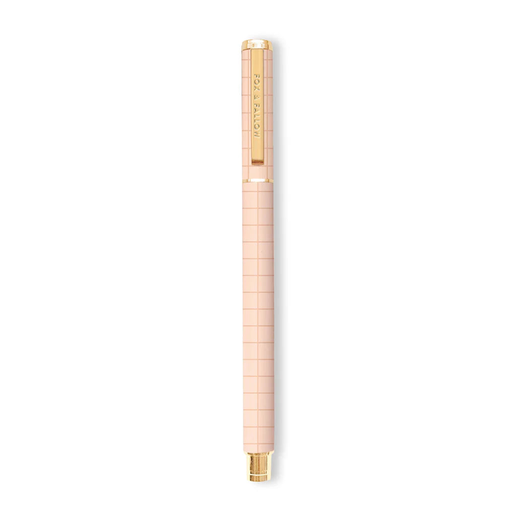 Blush Grid Rollerball Pen