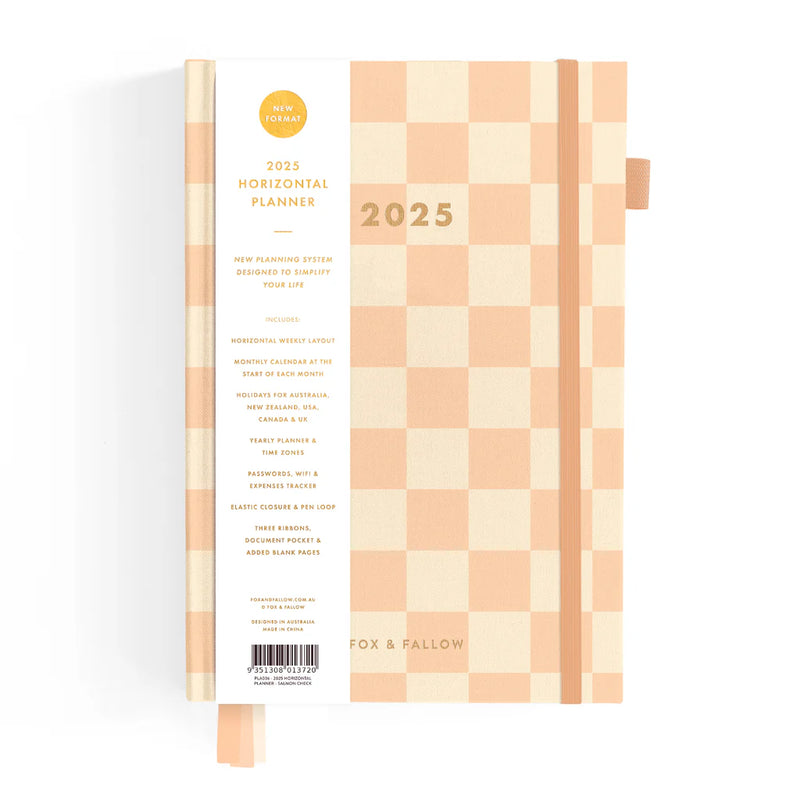 2025 A5 Horizontal Planner | Salmon Check