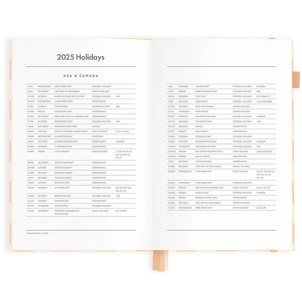 2025 A5 Horizontal Planner | Salmon Check