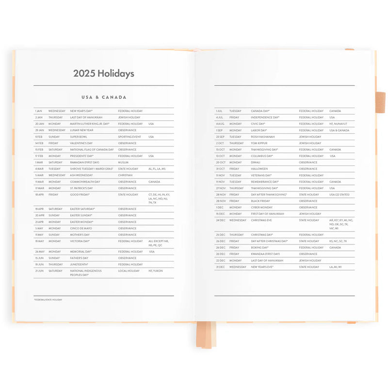 2025 A5 Horizontal Planner | Salmon Check