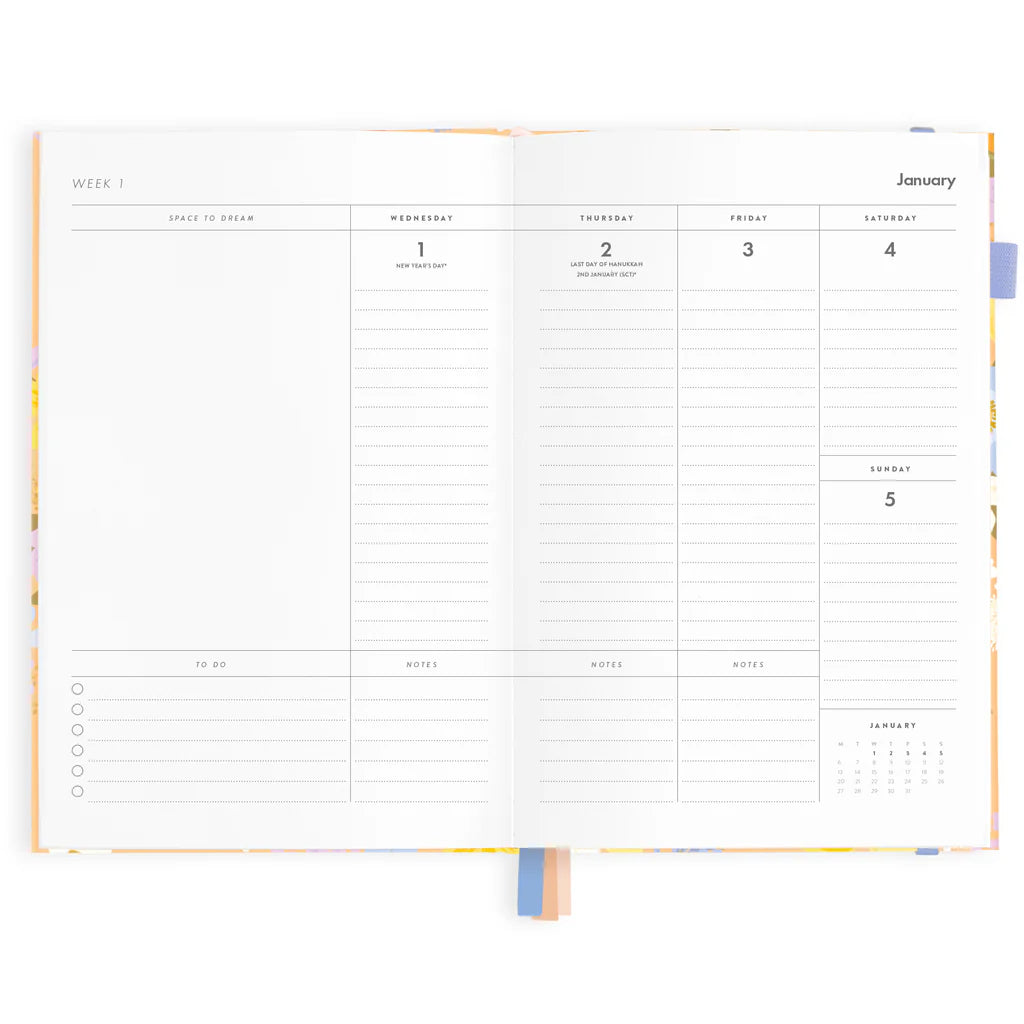 2025 Vertical Planner A5 | Botanika Peach