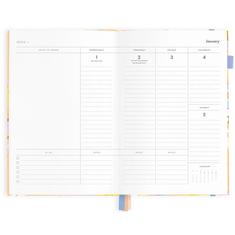 2025 Vertical Planner A5 | Botanika Peach