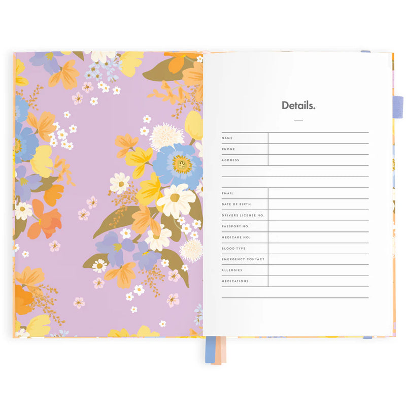 2025 Vertical Planner A5 | Botanika Peach