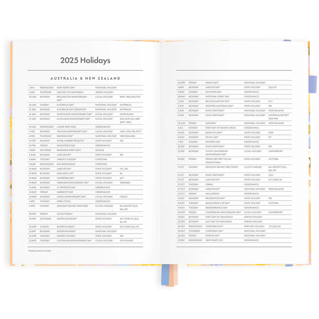 2025 Vertical Planner A5 | Botanika Peach