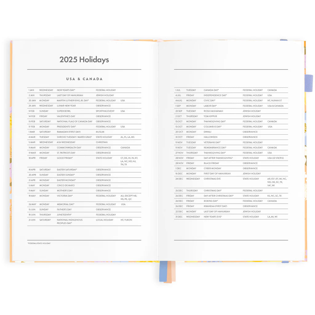 2025 Vertical Planner A5 | Botanika Peach