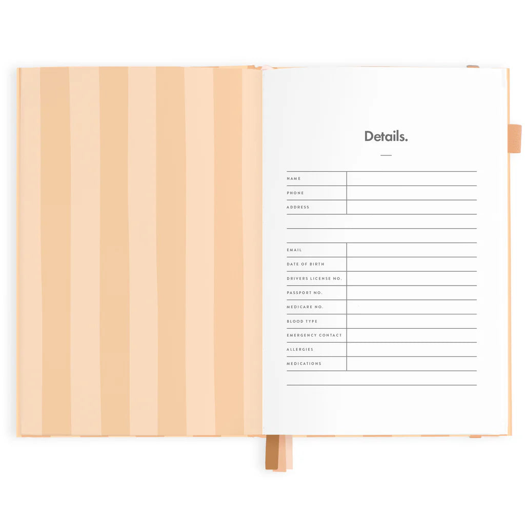 2025 A5 Vertical Planner | Corsica Stripe