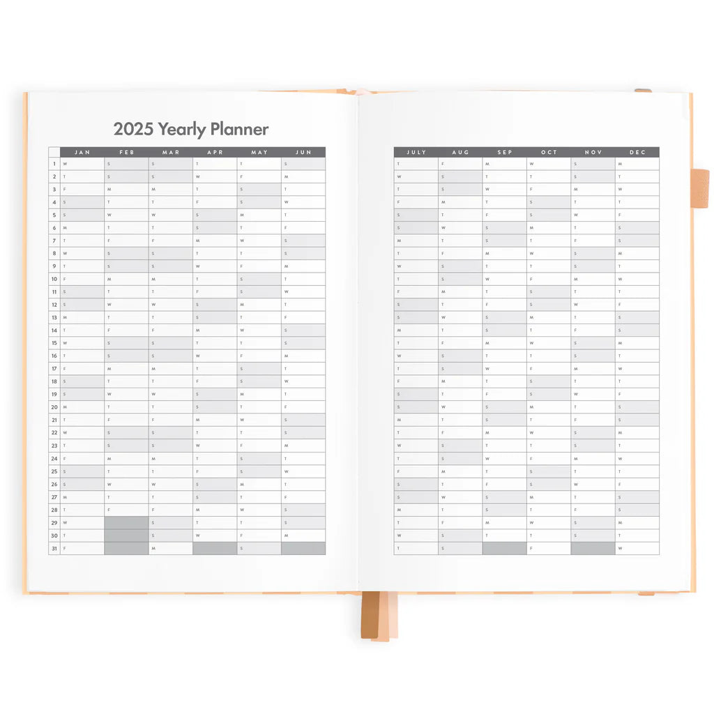 2025 A5 Vertical Planner | Corsica Stripe