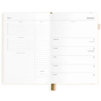 2025 A5 Horizontal Planner | Creme