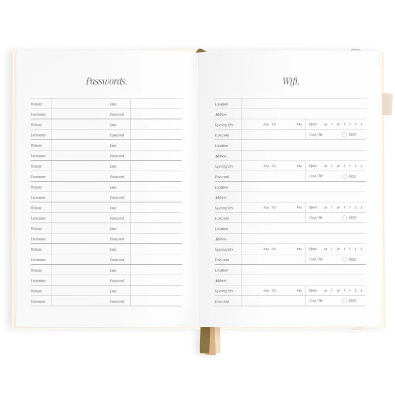 2025 A5 Horizontal Planner | Creme