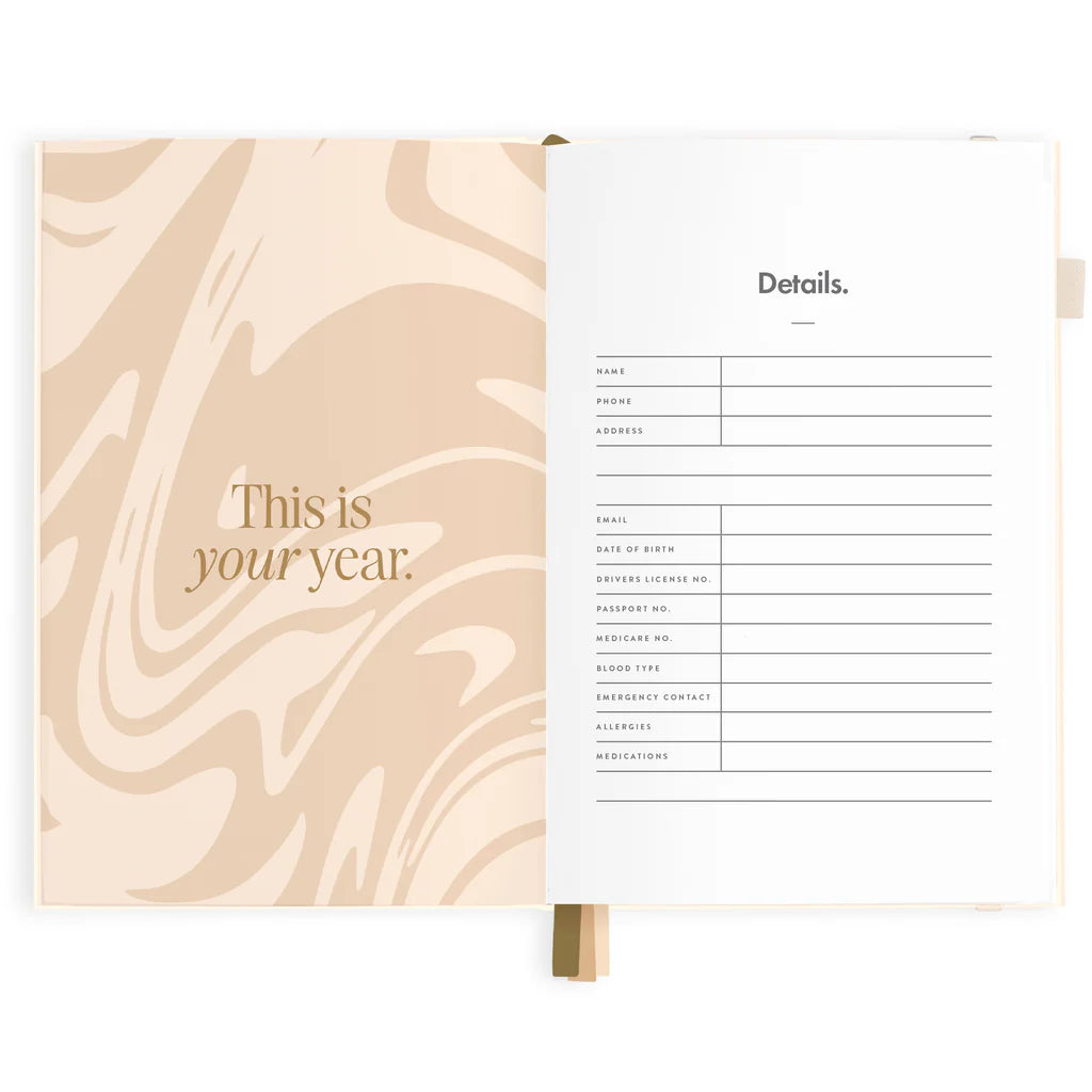 2025 A5 Horizontal Planner | Creme