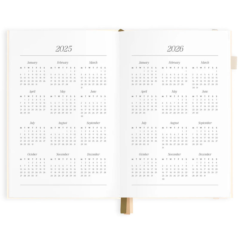 2025 A5 Horizontal Planner | Creme