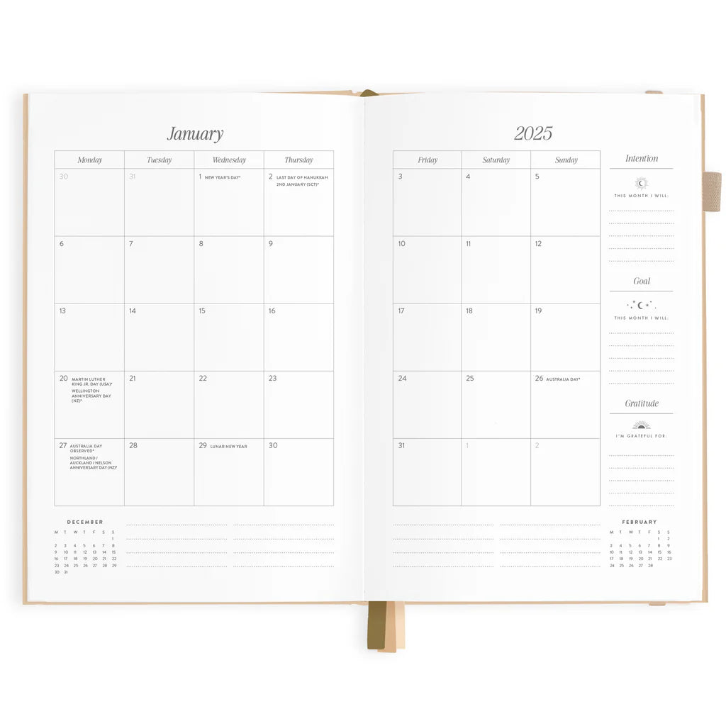 2025 A5 Horizontal Planner | Taupe