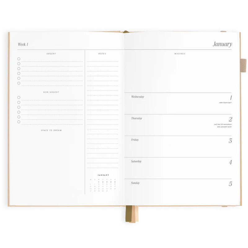 2025 A5 Horizontal Planner | Taupe