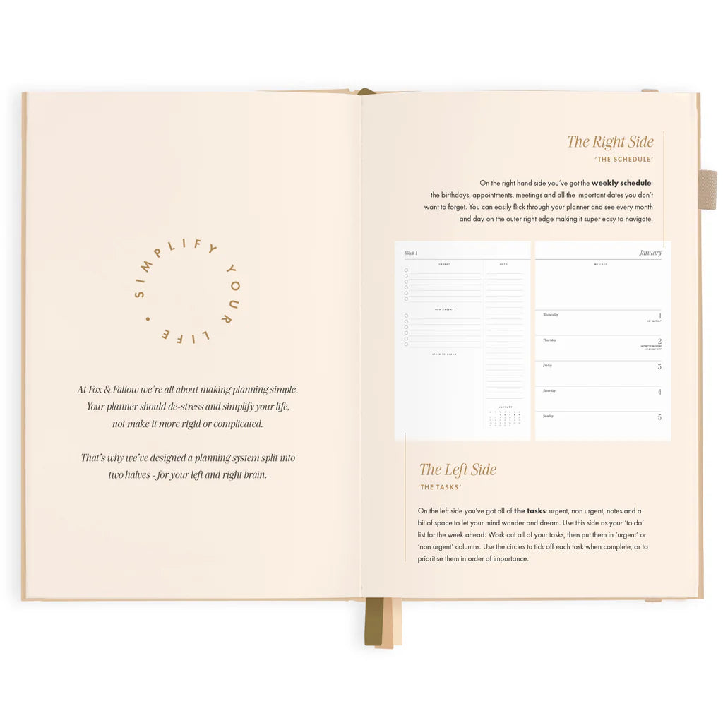 2025 A5 Horizontal Planner | Taupe