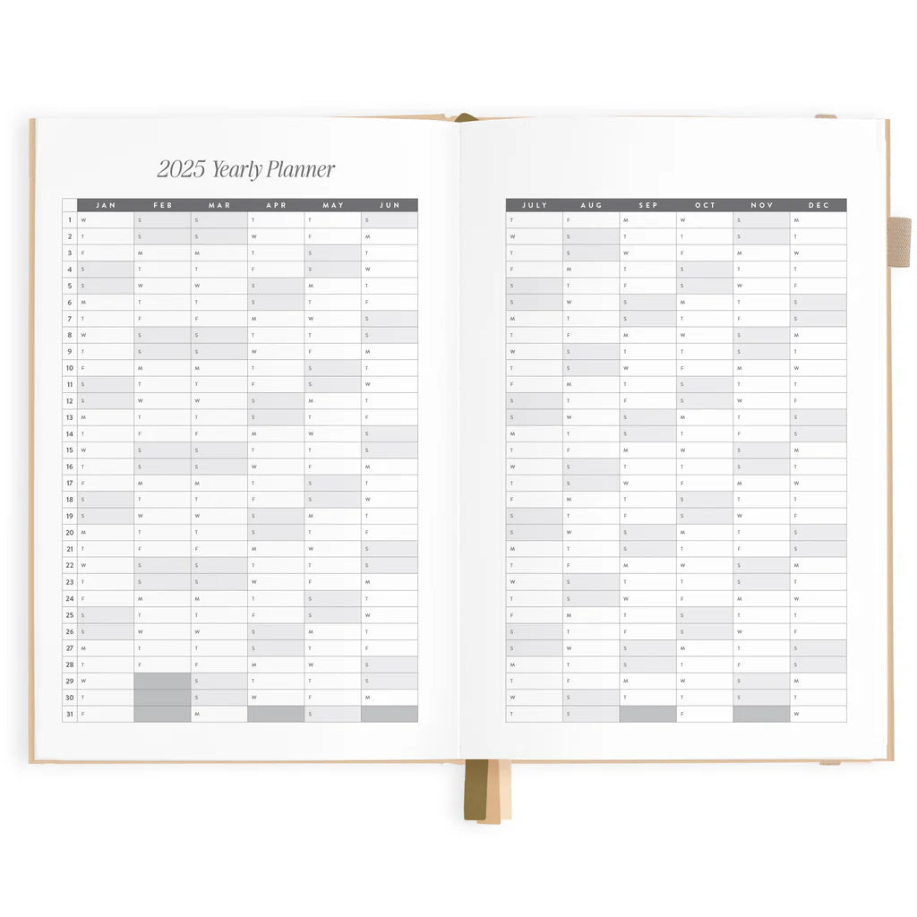 2025 A5 Horizontal Planner | Taupe