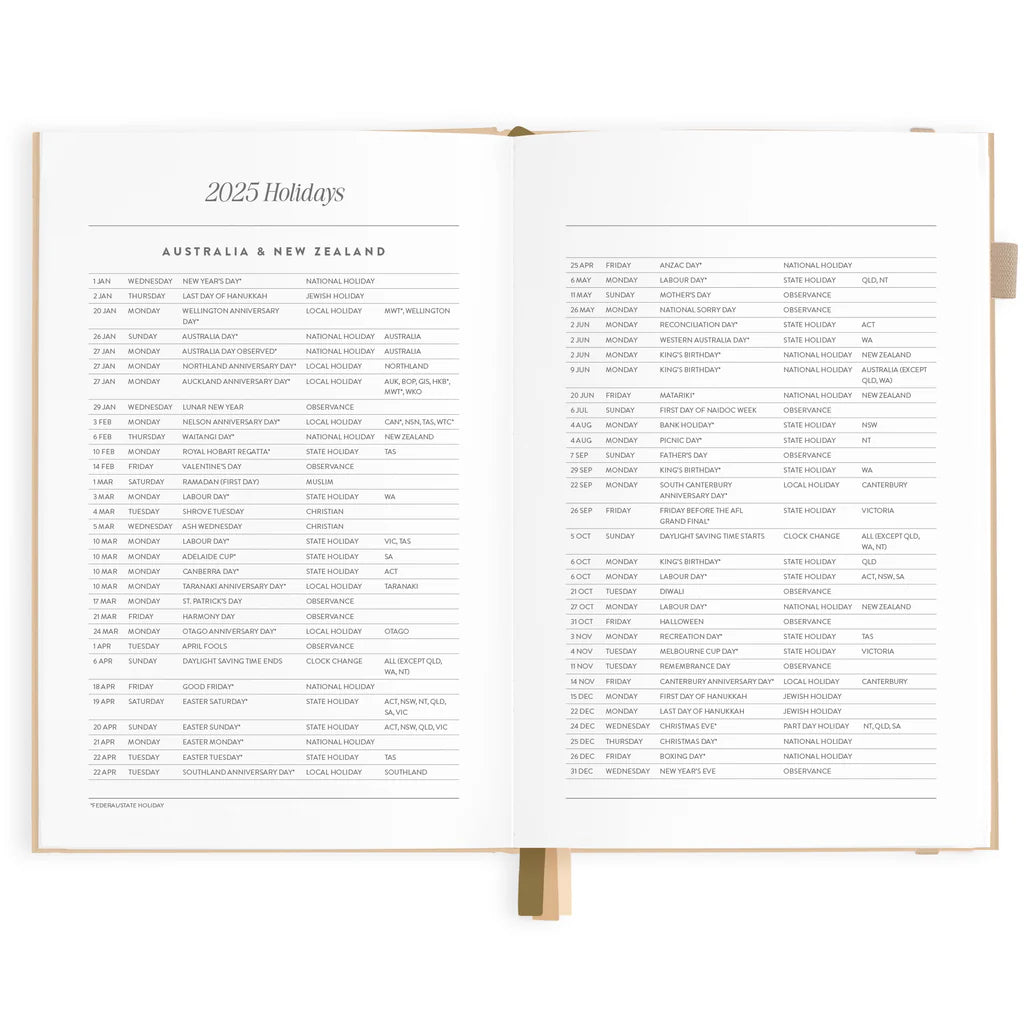 2025 A5 Horizontal Planner | Taupe