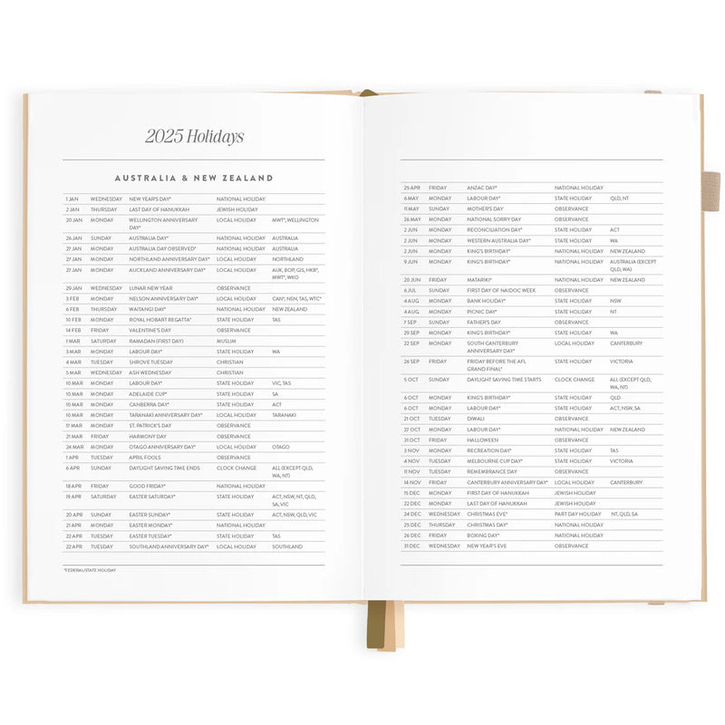 2025 A5 Horizontal Planner | Taupe